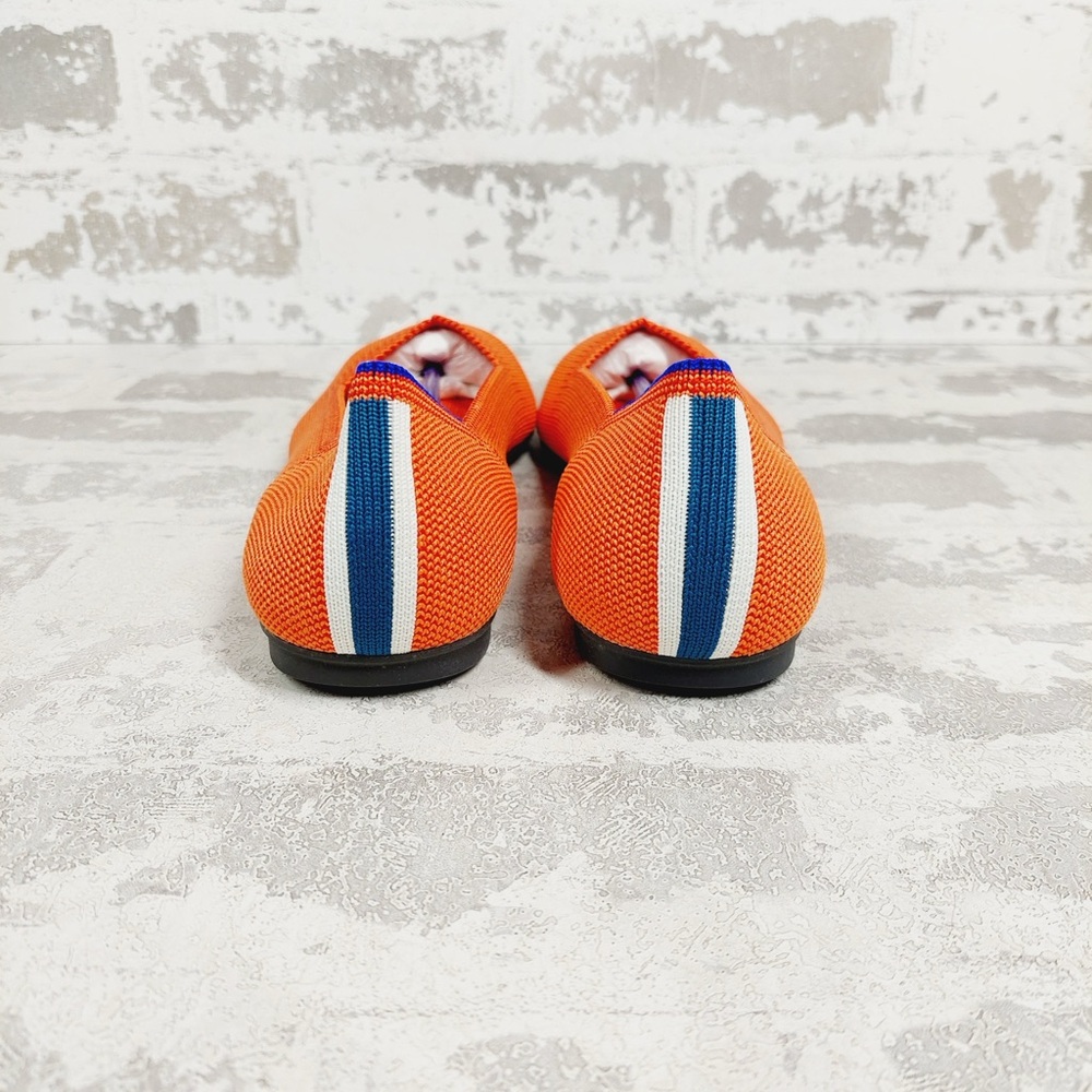 NEW Rothy's The Flat Orange Knit Round Toe Slip On Loafers C555 - Picture 2 of 8